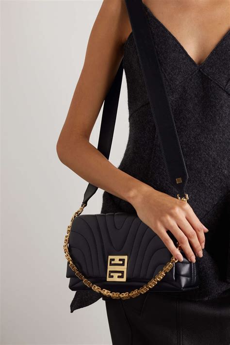 givenchy bag black gold|givenchy leather shoulder handbags.